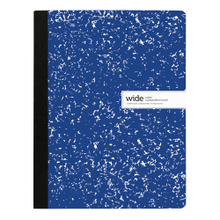 Load image into Gallery viewer, Office Depot Brand Composition Notebook, 9-3/4in x 7-1/2in, Wide Ruled, 100 Sheets, Blue/White