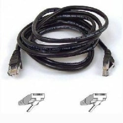 Belkin Cat. 5E UTP Patch Cable - RJ-45 Male - RJ-45 Male - 6in - Black