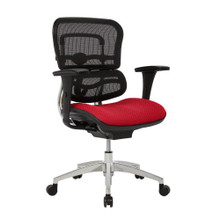 Load image into Gallery viewer, WorkPro 12000 Series Ergonomic Mesh/Premium Fabric Mid-Back Chair, Black/Cherry, BIFMA Compliant