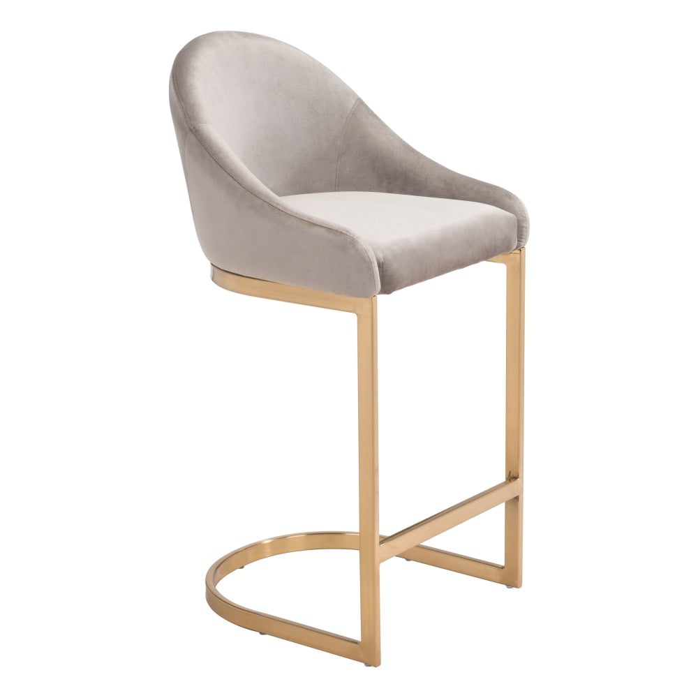 Zuo Modern Scott Counter Chair, Gray/Gold