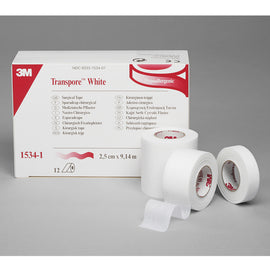 3M Transpore White Tape, 2in x 10 Yd., Pack Of 6
