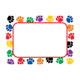 Teacher Created Resources Colorful Paw Prints Name Tags, 3 1/2in x 2 1/2in, Multicolor, Pack Of 180