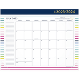 2023-2024 Simplified by Emily Ley for AT-A-GLANCE Academic Monthly Desk Pad Calendar, Happy Stripe, 21-3/4in x 17in, July 2023 To June 2024, EL10-704A