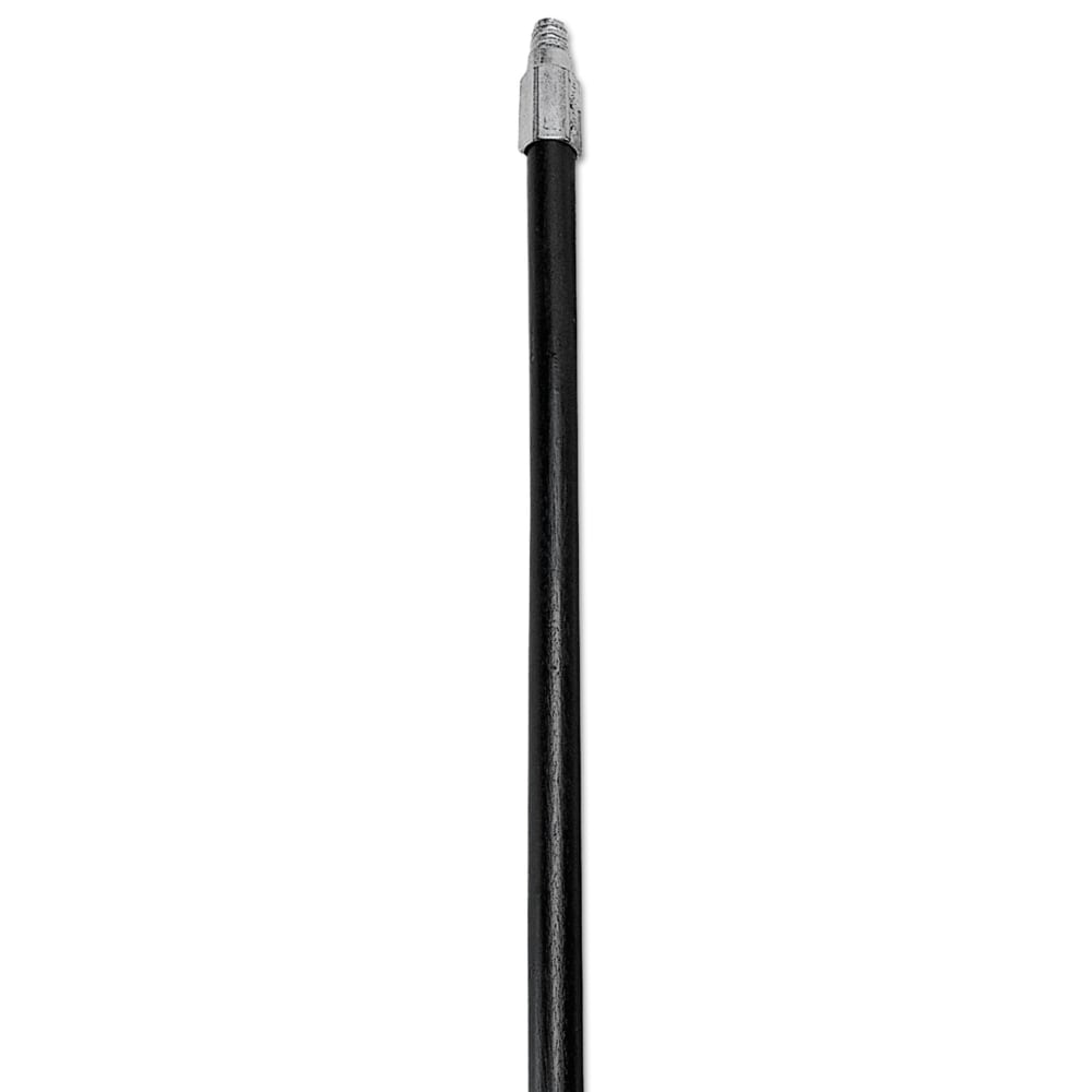 Rubbermaid Commercial Locking Steel-Tip Wood Broom Handles, 60in, Black, Pack Of 12 Handles