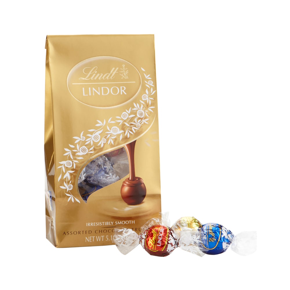 Lindor Chocolate Truffles, Assorted, 5.1 Oz, Pack Of 3 Bags