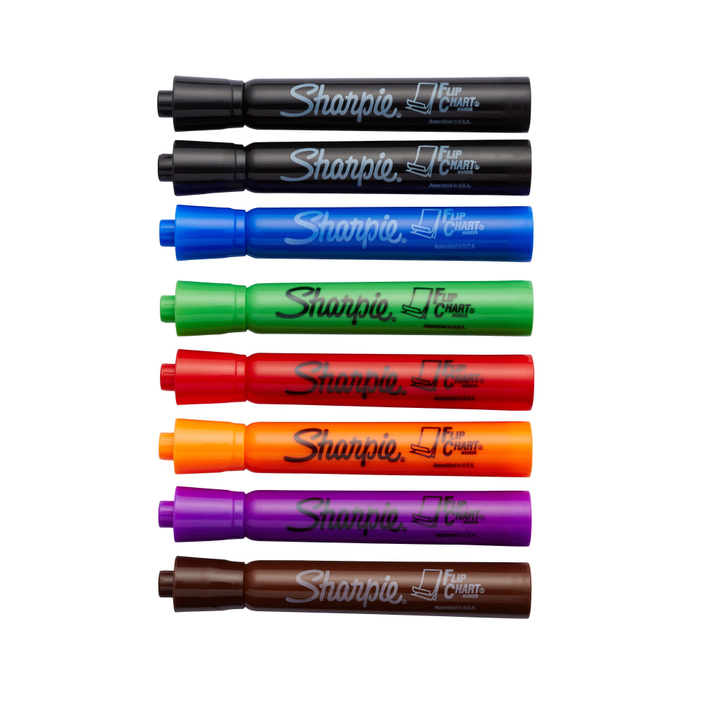Sharpie Flip Chart Markers, Assorted, Pack Of 8