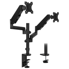 Load image into Gallery viewer, Mount-It! MI-4762 Dual-Monitor Arm Desk Mount, 17inH x 10inW x 4.3inD, Black