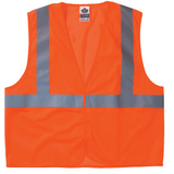 Ergodyne GloWear Safety Vests, Economy Mesh, Type-R Class 2, 2X/3X, Orange, Pack Of 6 Vests, 8210HL