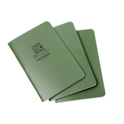 Rite in the Rain All-Weather Stapled Notebooks, 4-5/8in x 7in, Green, 3 Notebooks Per Pack, Set Of 6 Packs