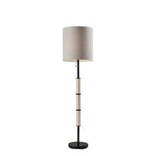 Load image into Gallery viewer, Adesso Vanessa Floor Lamp, 63inH, Taupe Shade/Black Base