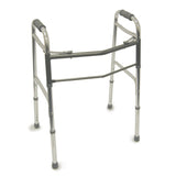 DMI Adjustable Aluminum Folding Walkers, 31in - 38in x 23in, Silver, Pack Of 2