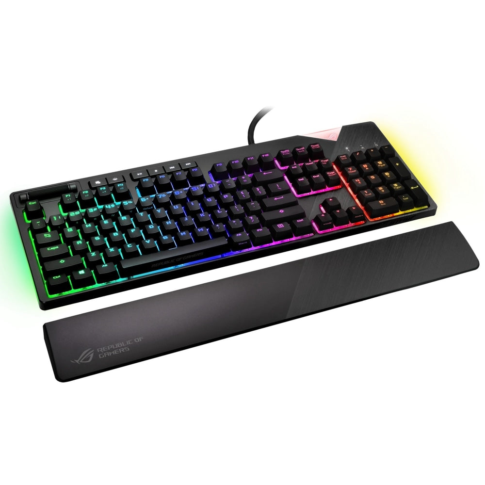 Asus ROG Strix Flare Gaming Keyboard - Cable Connectivity - RGB LED Volume Control, Windows Lock Key, Multimedia Hot Key(s) - Mechanical Keyswitch