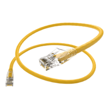 Load image into Gallery viewer, Unirise UNC Group Clearfit - Patch cable - RJ-45 (M) to RJ-45 (M) - 12 ft - CAT 6 - snagless - yellow