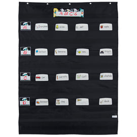 Carson-Dellosa Essential Pocket Chart, 35inH x 8 1/8inW x 1/4inD, Black, Grades Pre-K-8