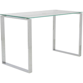 Eurostyle Diego 48inW Writing Desk, Polished Steel