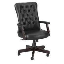 Load image into Gallery viewer, Bush Business Furniture Arden Lane Bonded Leather High-Back Tufted Office Chair With Arms, Black, Standard Delivery