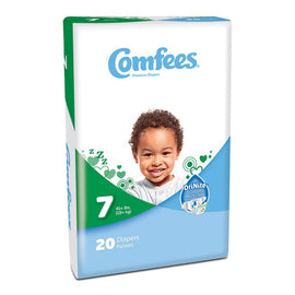 Attends Comfees Baby Diapers, Size 7, White, Pack Of 20