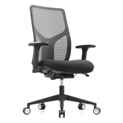 WorkPro 4000 Series Multifunction Ergonomic Mesh/Fabric High-Back Executive Chair, Gray/Black, BIFMA Compliant