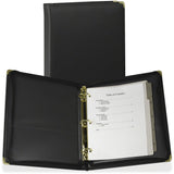 Samsill Classic Collection Zippered Ring Binder - 1in Binder Capacity - Letter - 8 1/2in x 11in Sheet Size - 300 Sheet Capacity - 3 x Round Ring Fastener(s) - 2 Inside Front & Back Pocket(s) - Vinyl - Black - Zipper Closure - 1 / Each