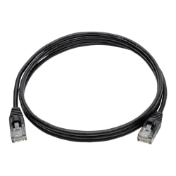 Tripp Lite Cat6a 10G Snagless Molded Slim UTP Ethernet Cable (RJ45 M/M) Black 5 ft. (1.52 m) - Category 6a for PC, Server, Router, Printer, Patch Panel, Switch, Network Device - 1.25 GB/s - Patch Cable - 5 ft - 1 x RJ-45 Male Network