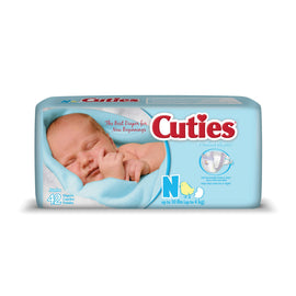 Cuties Baby Diapers, Newborn, 1-10 Lb, Box Of 168