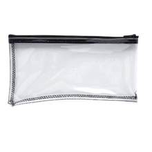 Load image into Gallery viewer, MMF Industries Clear View Vinyl Zipper Wallet Bag, 6in x 11in, Clear