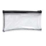 MMF Industries Clear View Vinyl Zipper Wallet Bag, 6in x 11in, Clear