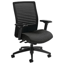 Load image into Gallery viewer, Global Loover Mid-Back Weight-Sensing Synchro Chair, 39inH x 25 1/2inW x 24inD, Granite Rock/Black