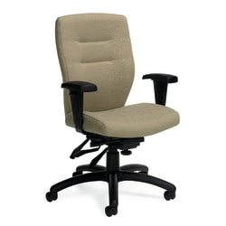 Global Synopsis Mid-Back Chair, 24inH x 24inW x 25inD, Beach Day/Black
