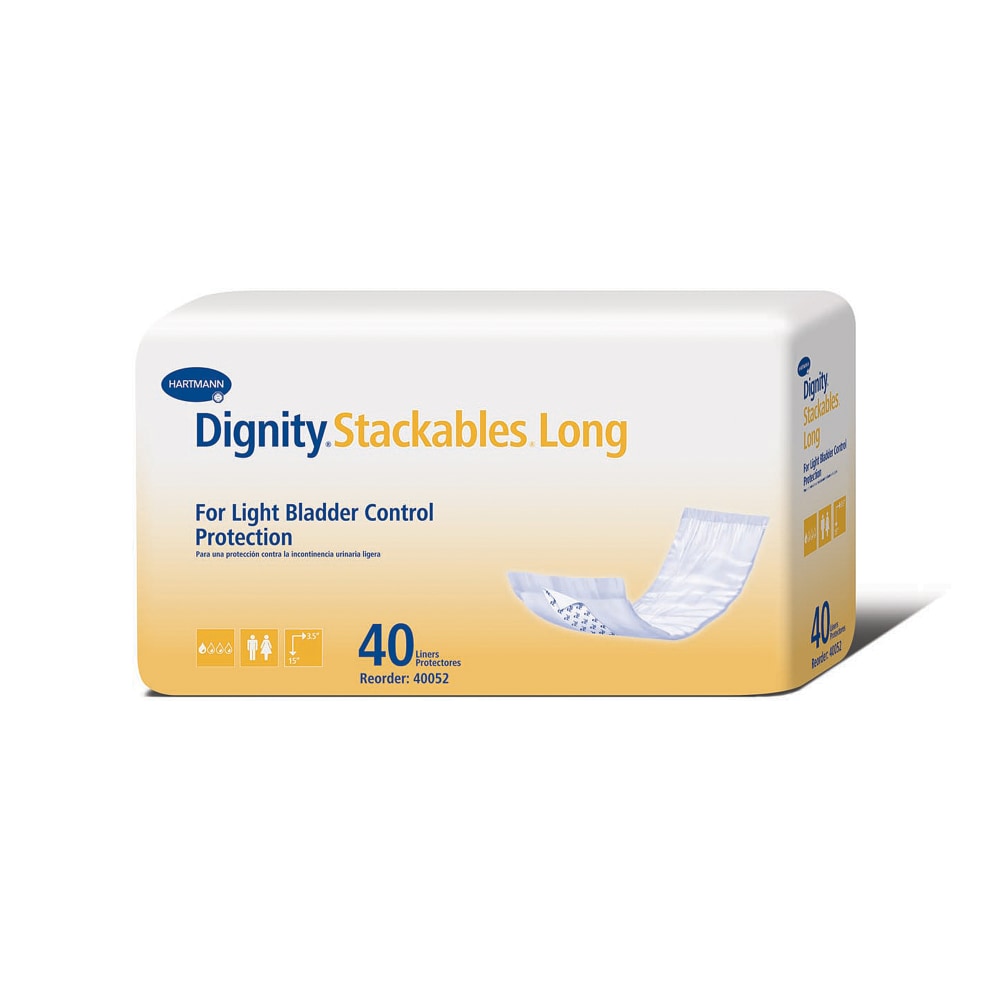 Dignity Extra Long Barrier-Free Pad, 3 1/2in x 15in, Box Of 40