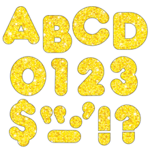 Load image into Gallery viewer, TREND Ready Letters, Casual, 2in, Yellow Sparkle, Pre-K - Grade 12, Pack Of 142