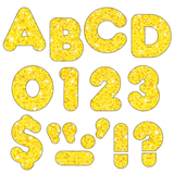 TREND Ready Letters, Casual, 2in, Yellow Sparkle, Pre-K - Grade 12, Pack Of 142