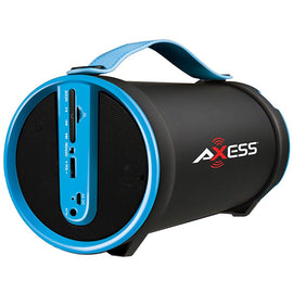 Axess Portable Bluetooth 2.1 Hi-Fi Cylinder Speaker, Blue