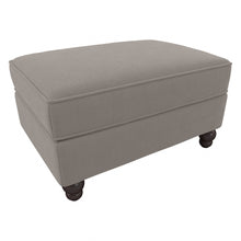 Load image into Gallery viewer, Bush Furniture Hudson Storage Ottoman, Beige Herringbone Fabric, Standard Delivery