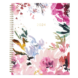 2024 Blue Sky Kelly Ventura Magenta Blooms Weekly/Monthly Planning Calendar, 8-1/2in x 11in, Multicolor, January to December 2024, 140945