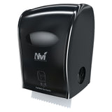 Solaris Paper LoCor Manual Hands-Free Roll Towel Dispenser, 15 5/8inH x 12 1/2inW x 9 7/16inD, Black