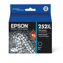Epson 252XL DuraBrite Black High Yield Ink Cartridge, T252XL120-S