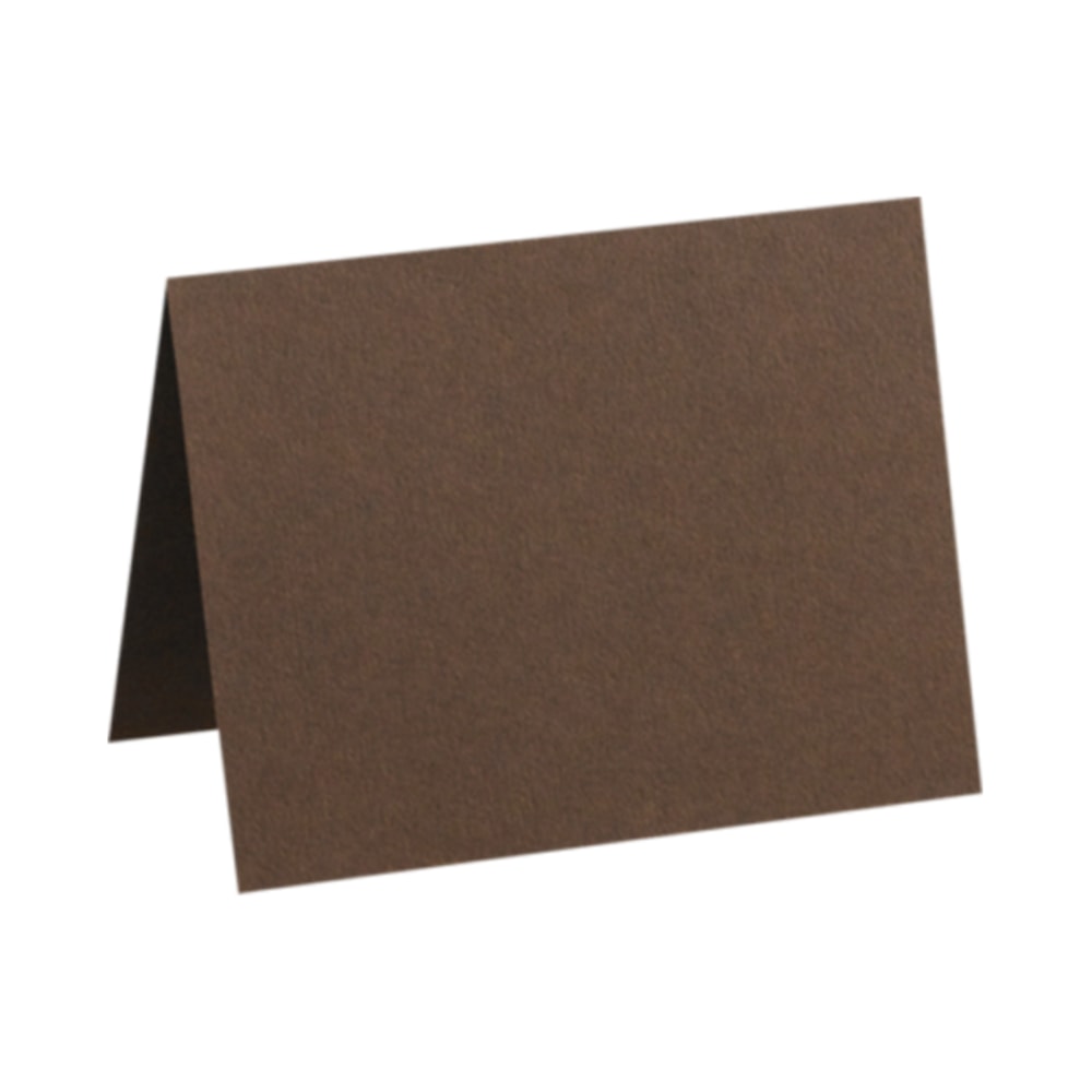 LUX Folded Cards, A7, 5 1/8in x 7in, Chocolate Brown, Pack Of 1,000