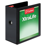 Cardinal XtraLife Locking Slant-D Ring 3-Ring Binder, 5in D-Rings, Black
