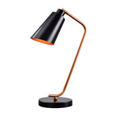 Kenroy Home Alvar Desk Lamp, 11-1/2inH, Matte Black/Antique Brass