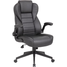 Load image into Gallery viewer, Boss Office Products Ergonomic LeatherPlus Bonded Leather High-Back Executive Chair, Black