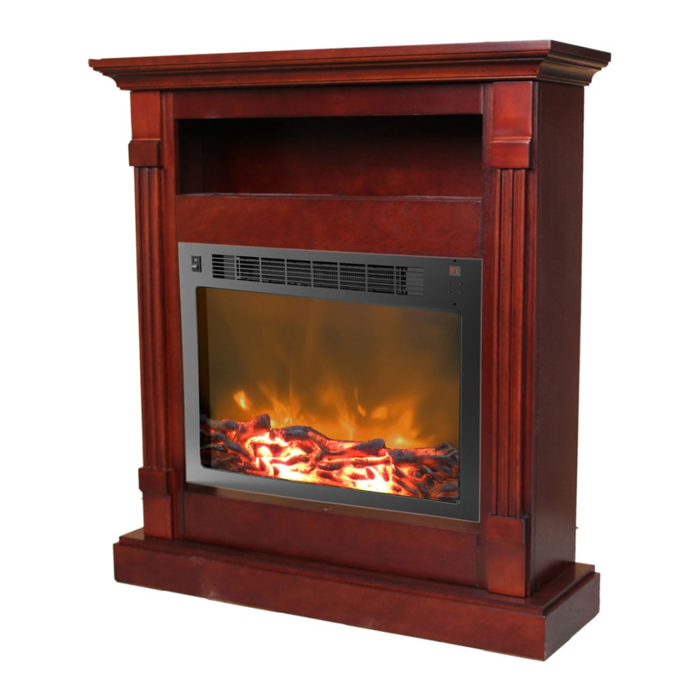 Cambridge Sienna Fireplace Mantel with Electronic Fireplace Insert - Indoor - Freestanding