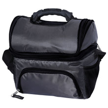 Load image into Gallery viewer, Brentwood Kool Zone 12-Can Insulated Cooler Bag With Extra Storage, 9inH x 7inW x 5inD, Gray