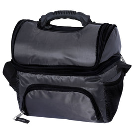 Brentwood Kool Zone 12-Can Insulated Cooler Bag With Extra Storage, 9inH x 7inW x 5inD, Gray