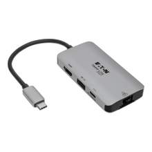 Load image into Gallery viewer, Eaton Tripp Lite Series USB C Multiport Adapter Converter w/ 4K HDMI Gigabit Ethernet Port &amp; USB-A Hub, Thunderbolt 3 Compatible PD Charging - Docking station - USB-C 3.1 / Thunderbolt 3 - HDMI - 1GbE