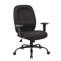Boss Office Products Heavy-Duty Fabric Task Chair, Black