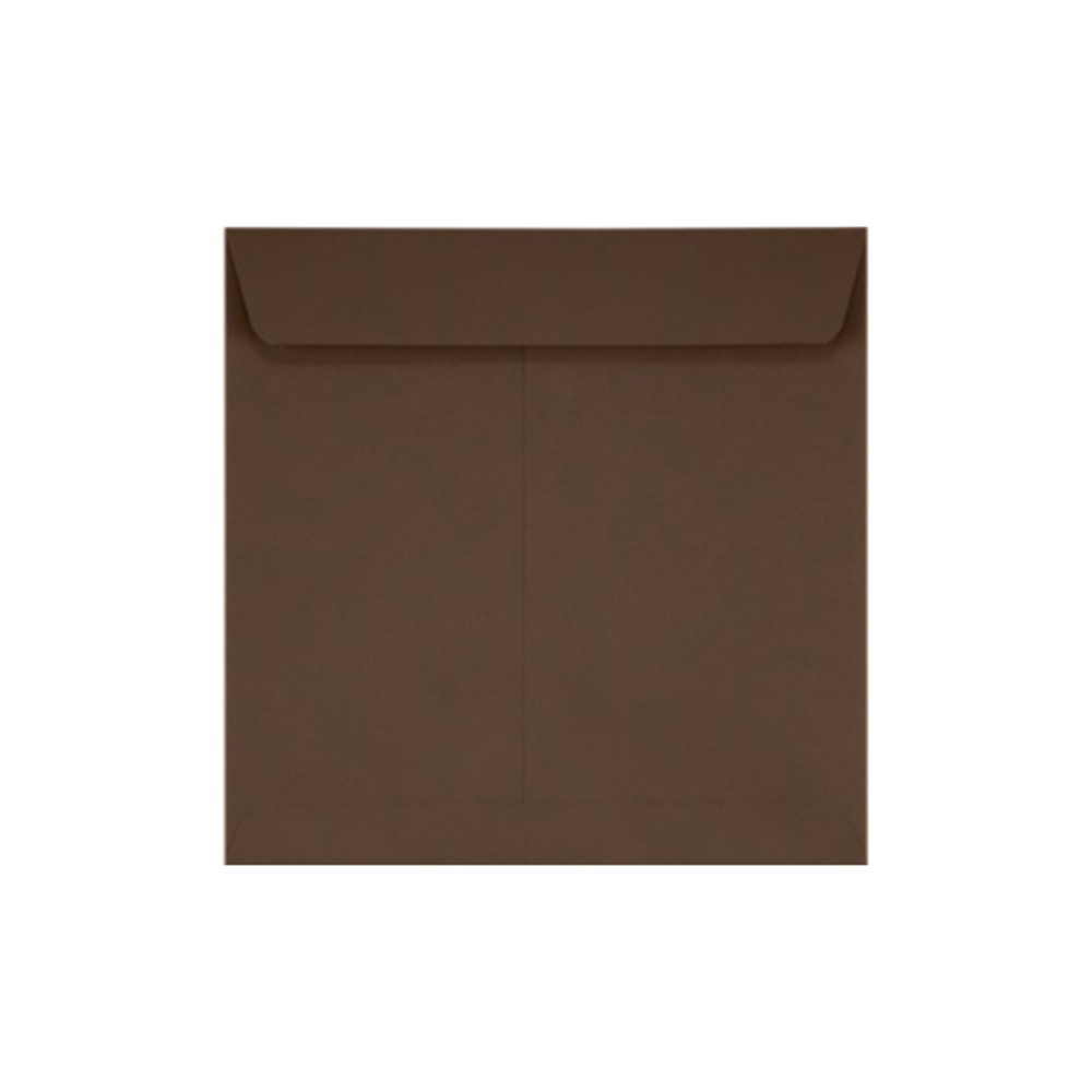 LUX Square Envelopes, 7 1/2in x 7 1/2in, Peel & Press Closure, Chocolate Brown, Pack Of 1,000