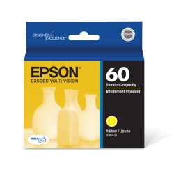 Epson 60 DuraBrite Ultra Yellow Ink Cartridge, T060420-S