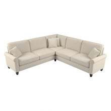 Load image into Gallery viewer, Bush Furniture Hudson 99inW L-Shaped Sectional Couch, Cream Herringbone, Standard Delivery