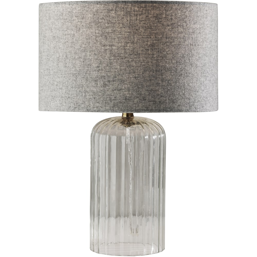 Adesso Simplee Carrie Small Table Lamp, 16-1/2inH, Gray/Clear